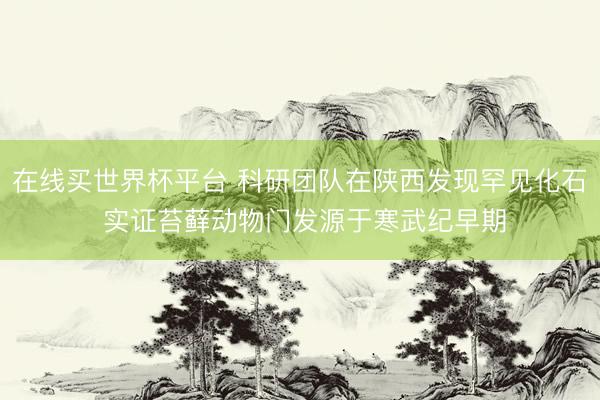 在线买世界杯平台 科研团队在陕西发现罕见化石 实证苔藓动物门发源于寒武纪早期